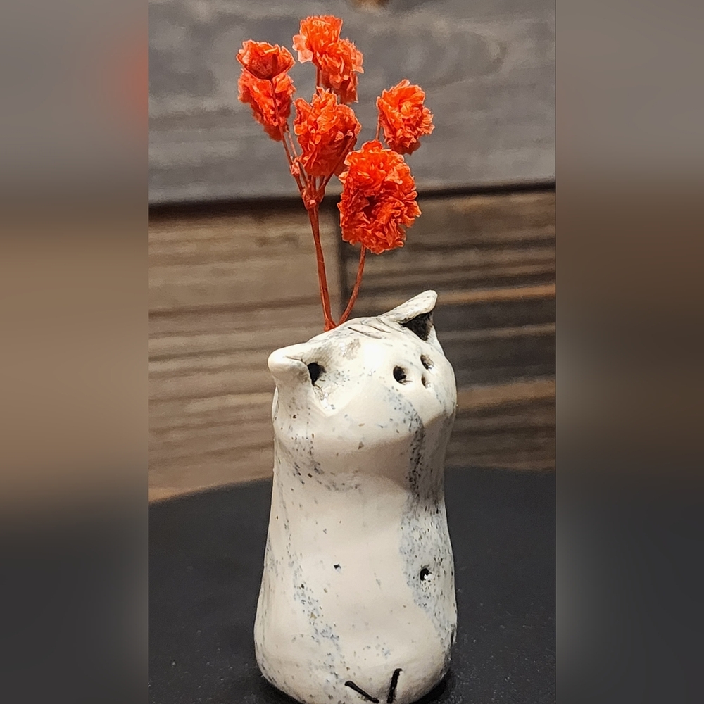 Ceramic Cat Figurine, Sculpture, Cat Pottery Figurine, Ceramic Cat Art, Cat Love
